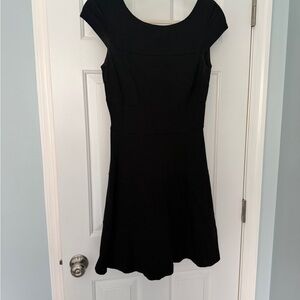 Banana Republic Black Fit & Flare Dress with Zip Back | Size 4P